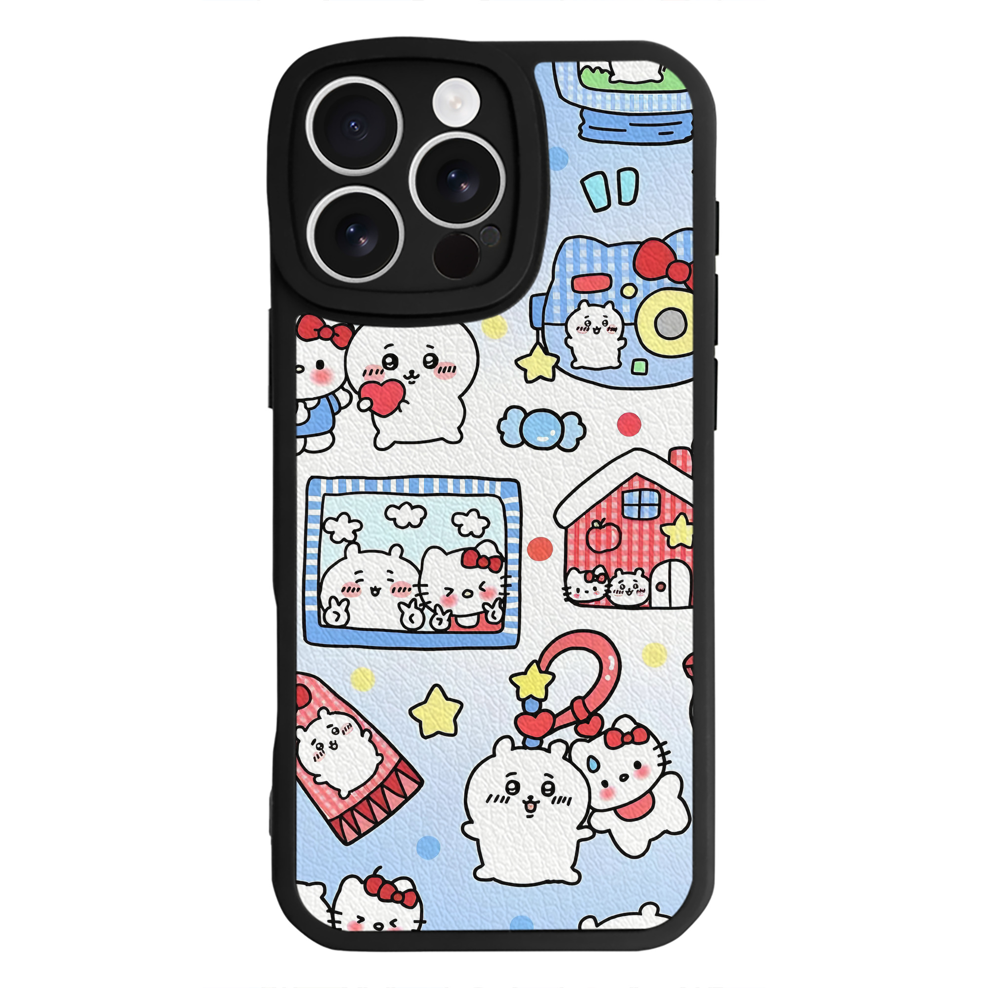 （画像用） ちいかわ Chii-kawa 【iPhone 16シリーズ対応】シリコンスマホケース（レザー調） 材質：シリコン